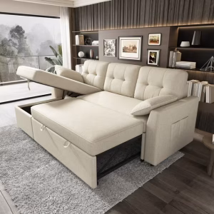 VANACC Sectional Sofa Bed with Storage and Soft Seat